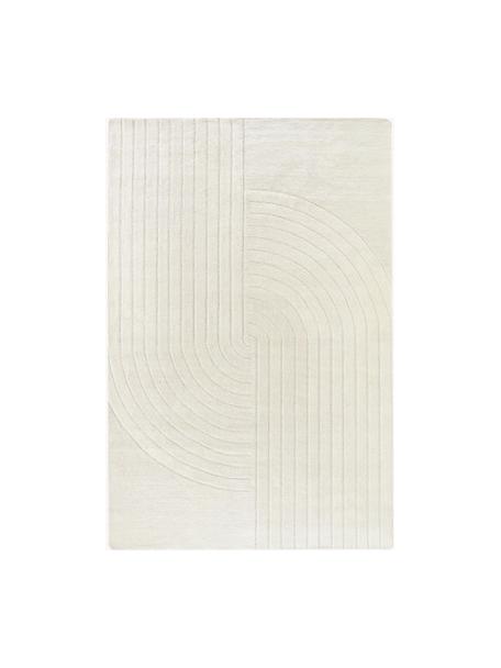 Tappeto in lana fatto a mano Mason, Retro: 100% cotone Nel caso dei , Bianco crema, Larg. 200 x Lung. 300 cm (taglia L)