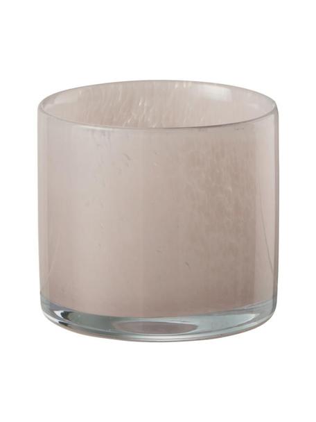 Teelichthalter Jade, Glas, Hellrosa, Ø 9 x H 9 cm