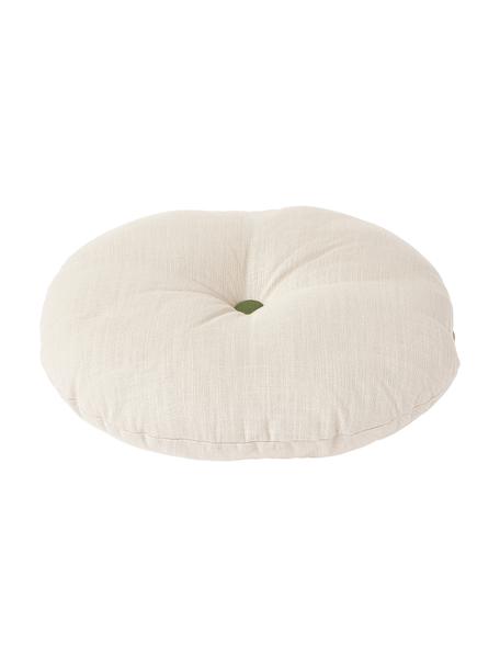 Rond sierkussen Devi, met vulling, Beige, Ø 35 cm