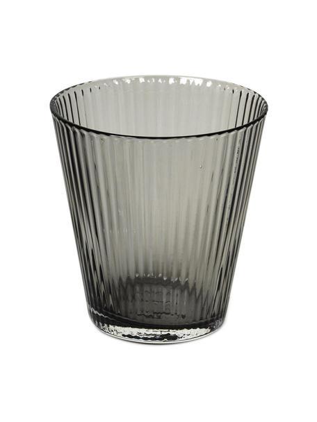 Mundgeblasene Wassergläser Grand Cru aus Rauchglas, 4 Stück, Bleifreies Glas, Grau, transparent, Ø 9 x H 10 cm, 260 ml