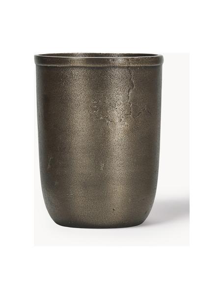 Rafraîchisseur de bouteille Champtub, Aluminium, enduit, Taupe avec finition métallique, Ø 17 x haut. 23 cm