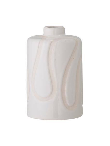 Petit vase céramique Elice, Grès cérame, Blanc, Ø 9 x haut. 13 cm