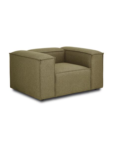 Fotel Lennon, Tapicerka: 100% poliester Dzięki tka, Stelaż: lite drewno sosnowe z cer, Nogi: tworzywo sztuczne, Zielona tkanina, S 130 x G 101 cm