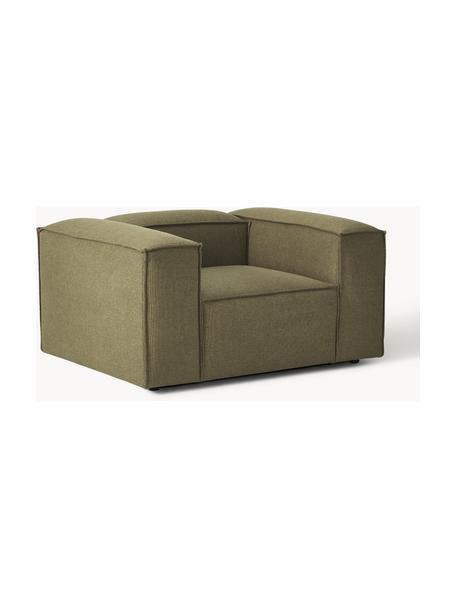 Fauteuil Lennon, Bekleding: 100% polyester Met 15.000, Frame: massief grenenhout, multi, Poten: kunststof Dit product is , Geweven stof olijfgroen, B 130 x H 101 cm