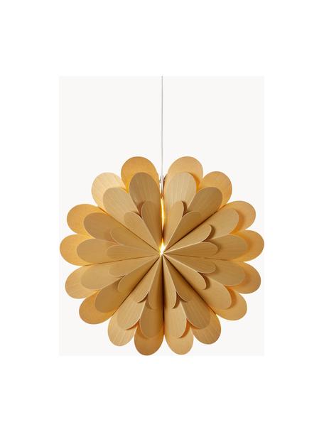Verlichte kerstster Neela, handgemaakt, Lichtbruin, Ø 45 cm