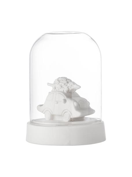 Lampa dekoracyjna w postaci kuli śnieżnej  Car, Porcelana, szkło, Biały, transparentny, Ø 9 x W 12 cm