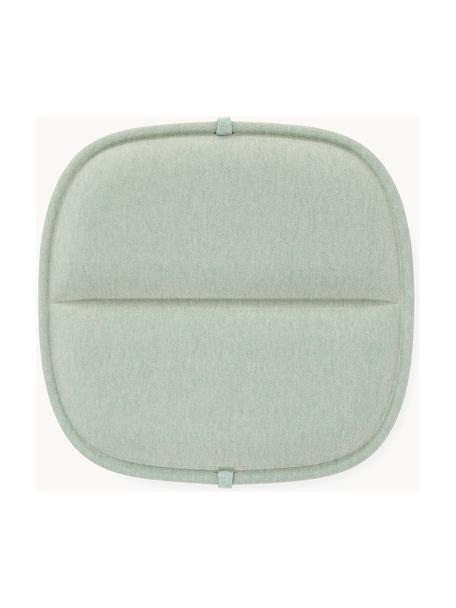 Cojín de asiento para exterior Hiray, Funda: fibra sintética con cara , Verde salvia, An 36 x L 35 cm