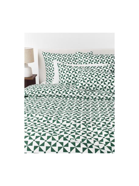 Funda nórdica de algdón Benson, Verde, Cama 90 cm (155 x 220 cm)