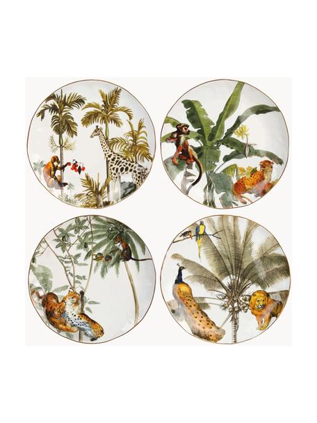 Assiettes à dessert design Animaux, 4 élém., Porcelaine, Multicolore, Ø 20 cm