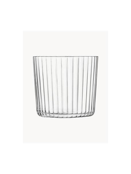 Vasos de vidrio soplado artesanlamente Gio, 4 uds., Vidrio, Transparente, Ø 8 x Al 7 cm, 310 ml