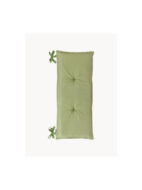 Einfarbige Bankauflage Panama, Bezug: 50 % Baumwolle, 45 % Poly, Grün, B 48 x L 120 cm