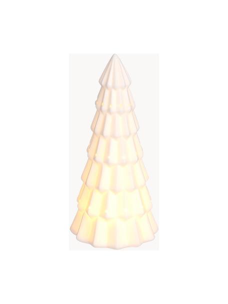 Pieza luminosa LED Gara, a pilas, Porcelana, Blanco, Ø 10 x Al 22 cm