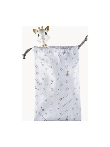 Jouet dans une sacoche en tissu Sophie la girafe, 2 élém., Blanc, bois, Lot de différentes tailles