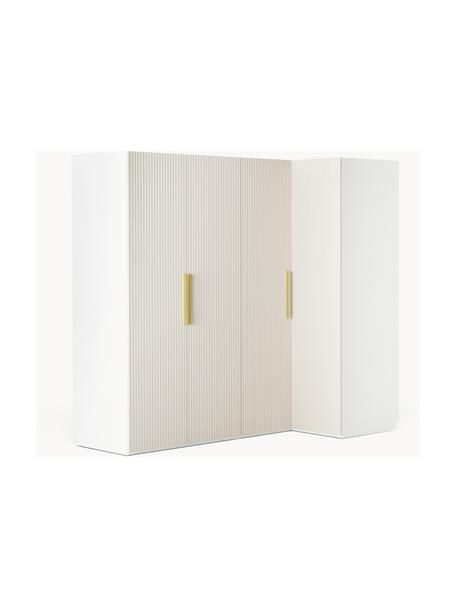 Armario esquinero modular Simone, 215 cm, variantes diferentes, Estructura: tablero aglomerado revest, Madera, beige, Interior Basic (An 215 x Al 200 cm) esquinero