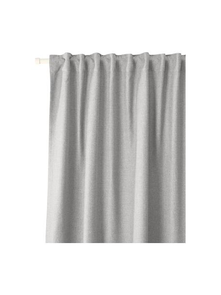 Cortinas oscurecedoras Vorhang, 2 uds., 95% poliéster, 5% nylon, Gris claro, An 130 x L 260 cm
