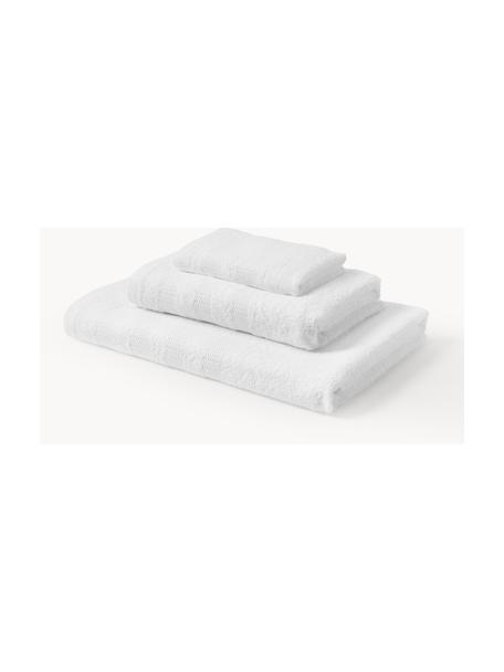 Komplet ręczników z bawełny Camila, Biały, Komplet z różnymi rozmiarami
