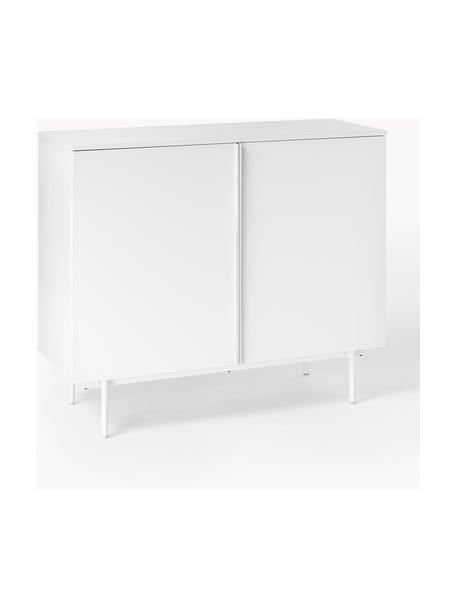 Chiffonnier de madera Elona, Estructura: tablero de fibras de dens, Blanco, An 100 x Al 120 cm