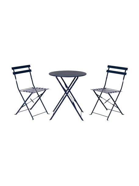Meubles de balcon Retro, 3 élém., Bleu, Lot de différentes tailles