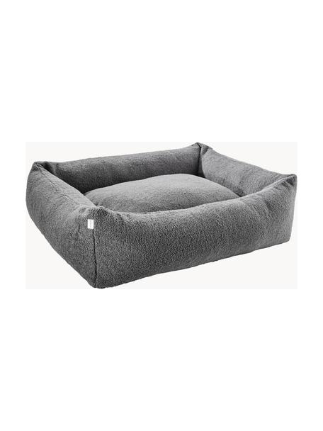 Bouclé-Hundebett Teddy, in verschiedenen Größen, Bezug: Bouclé (100 % Polyester) , Dunkelgrau, B 68 x T 55 cm