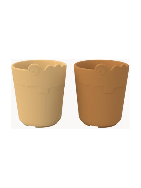 Becher-Set Kiddish, 2-tlg., Kunststoff, Gelbtöne, Ø 7 x H 8 cm, 100 ml