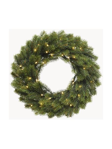 Künstlicher LED-Weihnachtskranz Ben Ø 40 cm, Kunststoff, grün, Ø 40 cm