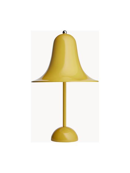 Lampada da tavolo Pantop, design Verner Panton, Giallo senape lucido, Ø 23 x Alt. 38 cm