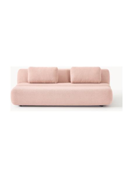 Teddy-Schlafsofa Caterpillar (3-Sitzer), Bezug: Teddy (100 % Polyester) D, Teddy Hellrosa, B 203 x T 128 cm