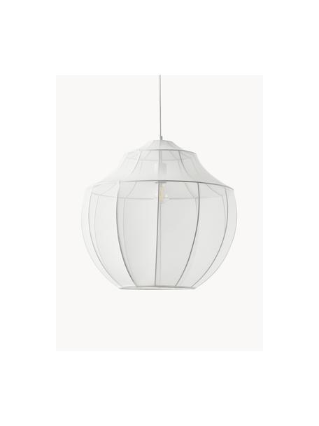 Lampa wisząca z siateczki Beau, Stelaż: metal malowany proszkowo, Biały, Ø 52 x W 52 cm