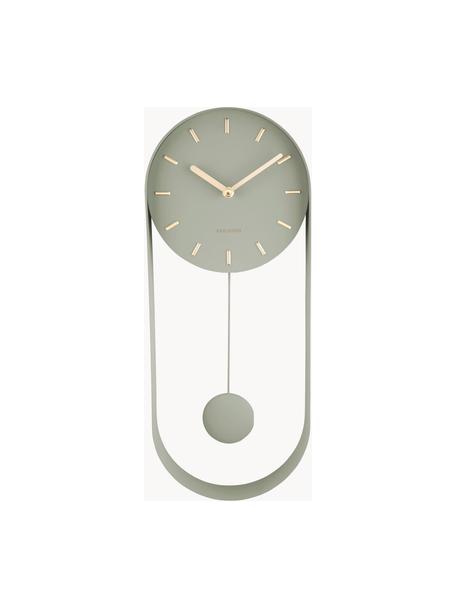 Zegar ścienny Charm, Metal powlekany, Szałwiowy zielony, S 20 x W 50 cm