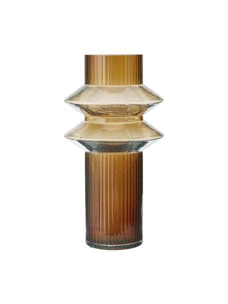 Vaso di design moderno in vetro Rilla, Vetro, Ambra, Ø 15 x Alt. 29 cm