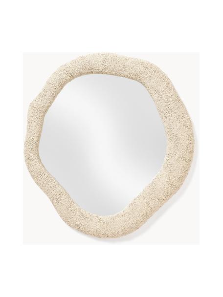 Wandspiegel Toprak, Rahmen: Polyresin, Spiegelfläche: Spiegelglas, Rückseite: Mitteldichte Holzfaserpla, Hellbeige, B 92 x H 102 cm