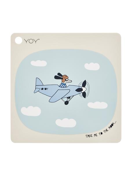 Mantel individual Aeroplane, Silicona, Multicolor, An 38 x L 38 cm