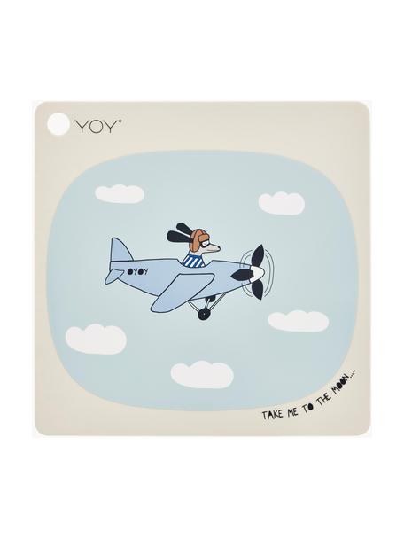 Placemat Aeroplane, Siliconen, Meerkleurig, B 38 x L 38 cm