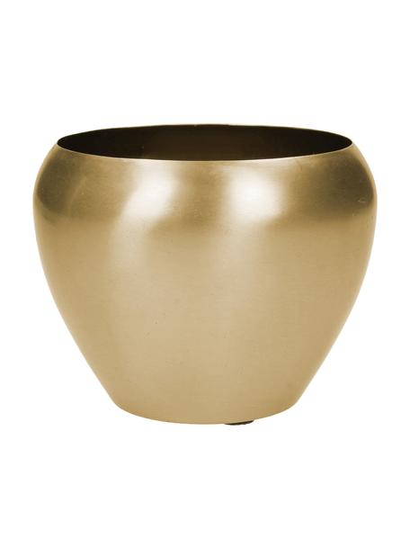 Petit cache-pot métal doré Pat, Métal, enduit, Couleur laitonnée, Ø 12 x haut. 10 cm