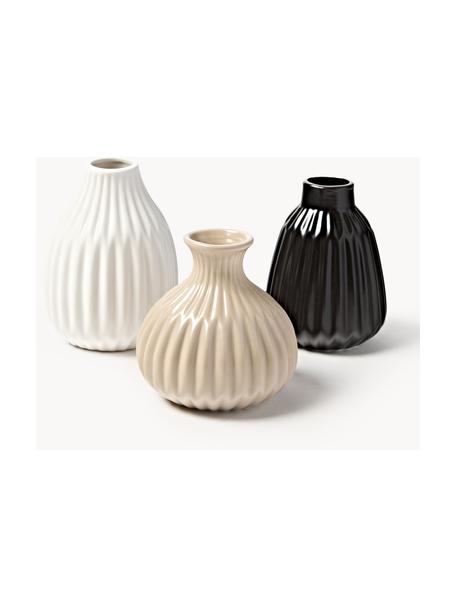 Súprava váz z porcelánu Palo, 3 diely, Porcelán, Čierna, béžová, biela, Súprava s rôznymi veľkosťami