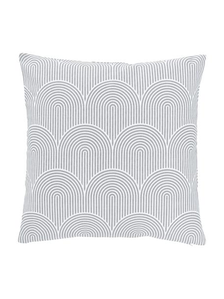 Federa arredo in cotone grigio chiaro/bianco Arc, 100% cotone, Grigio, Larg. 45 x Lung. 45 cm