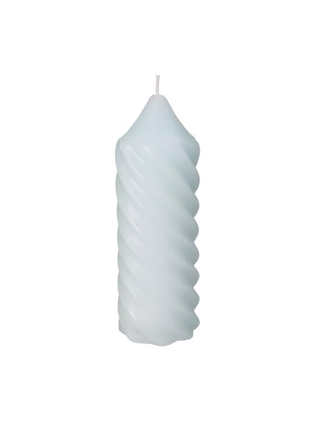 Świeca pieńkowa Spiral, Wosk, Jasny niebieski, Ø 7 x W 20 cm