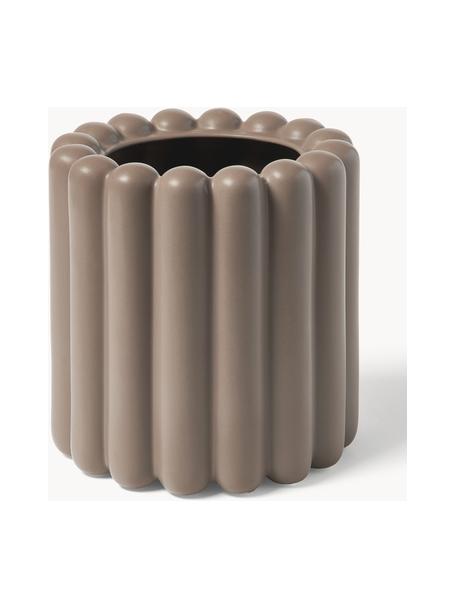 Cache-pot Mist, larg. 19 cm, Céramique, Taupe, mat, Ø 19 x haut. 19 cm