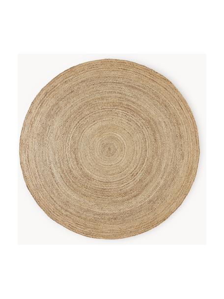 Alfombra redonda artesanal de yute Sharmila, 100% yute

Como las alfombras de yute son ásperas al tacto, son menos adecuadas para el contacto directo con la piel., Marrón, Ø 250 cm (Tamaño XL)