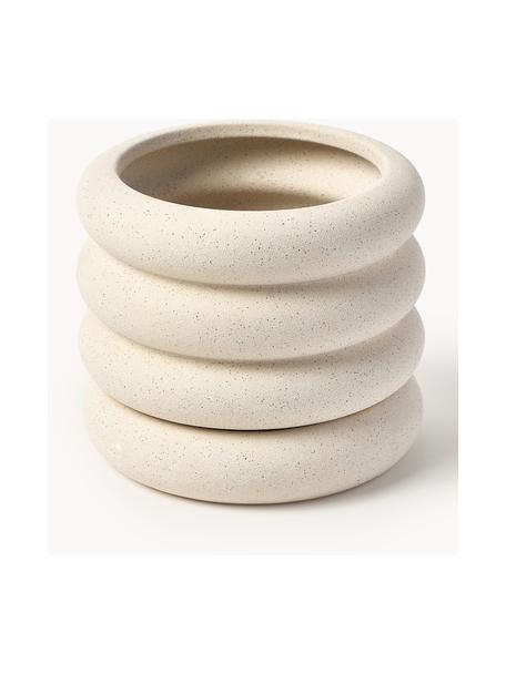 Portavaso piccolo in gres Rudi, alt. 16 cm, Gres, Beige chiaro, Ø 19 x Alt. 16 cm