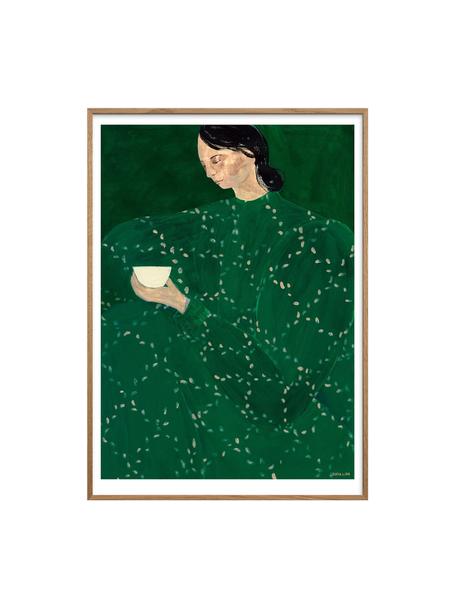 Plakat Coffee Alone At Place De Clichy, Ciemny zielony, S 30 x W 40 cm