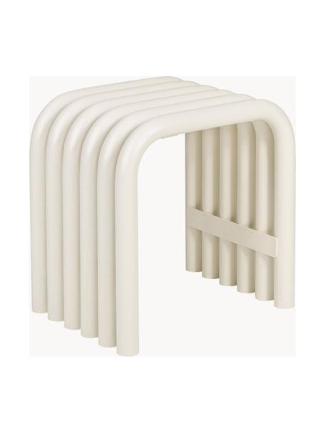 Tabouret Nokk, Acier, revêtement par poudre, Blanc crème, larg. 43 x haut. 43 cm