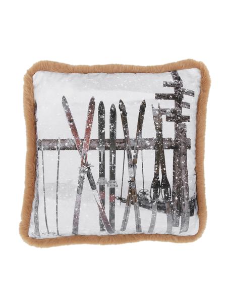 Housse de coussin 50x50 Whistler, Brun, blanc, larg. 50 x long. 50 cm