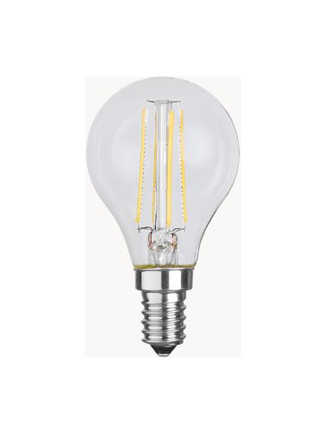 Lampadine E14, bianco caldo, 2 pz, Lampadina: vetro, Base lampadina: alluminio, Trasparente, Ø 5 x Alt. 8 cm