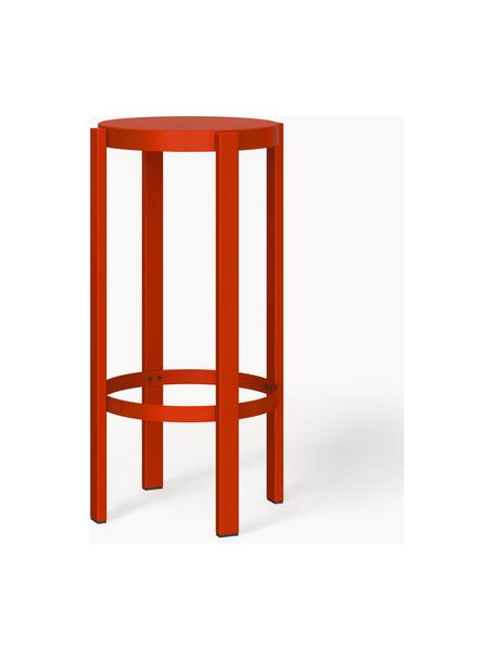 Kovová barová stolička Doon, Ocel s práškovým nástřikem, Červená, Ø 35 cm, V 75 cm