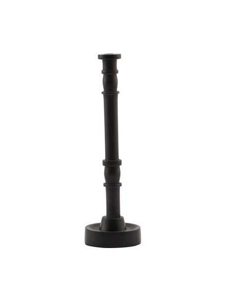 Kovový svícen Jersey, Potažený kov, Tmavě hnědá, Ø 6 cm, V 20 cm