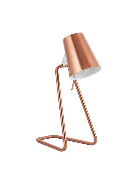 Bureaulamp Zet, Lampenkap: gelakt metaal, Lampvoet: gelakt metaal, Koperkleurig, B 16 x H 35 cm