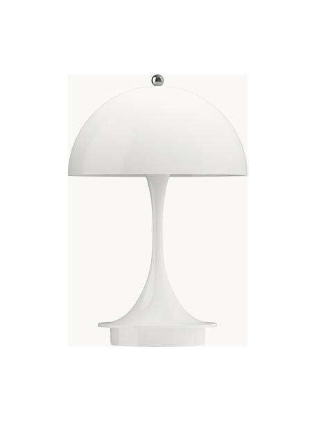 Mobilna lampa stołowa LED z funkcją przyciemniania Panthella, W 24 cm, Tworzywo sztuczne, Białe tworzywo sztuczne, Ø 16 x W 24 cm