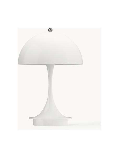 Mobilna lampa stołowa LED z funkcją przyciemniania Panthella, W 24 cm, Tworzywo sztuczne, Białe tworzywo sztuczne, Ø 16 x W 24 cm