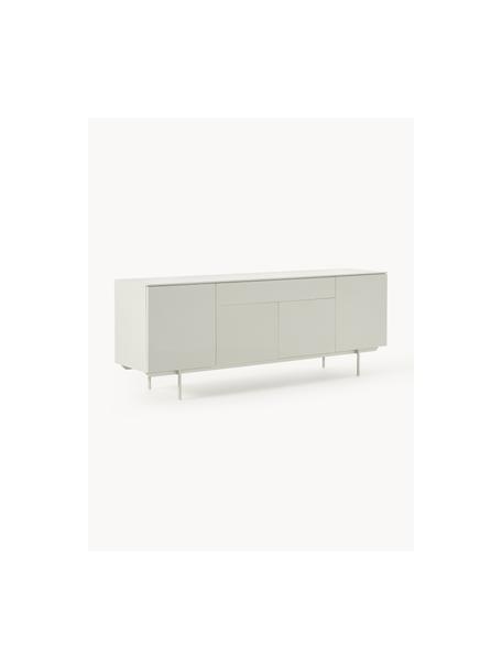 Sideboard Elona, Korpus: Mitteldichte Holzfaserpla, Fußgestell: Metall, pulverbeschichtet, Greige, glänzend, B 200 x H 75 cm